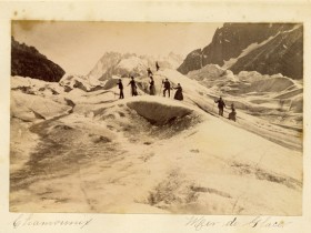 Promenade sur la Mer de glace - Tirage albuminé