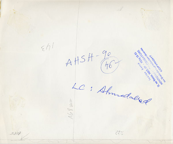 Villa Shodhan - Photographe Lucien Hervé - Dos