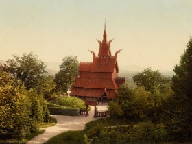 Fantoft Stavkirke - Norvège - Photochrome P.Z.