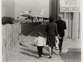 Maquette Concorde TWA, à Orly - Tirage argentique vintage