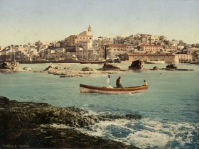 Le port et la vieille ville de Jaffa - Photochrome P.Z.