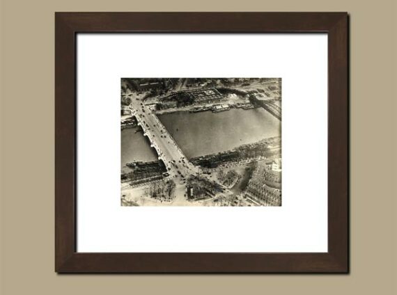 Paris 1913 - Vue aérienne - Pont d'Auterlitz - Cadre