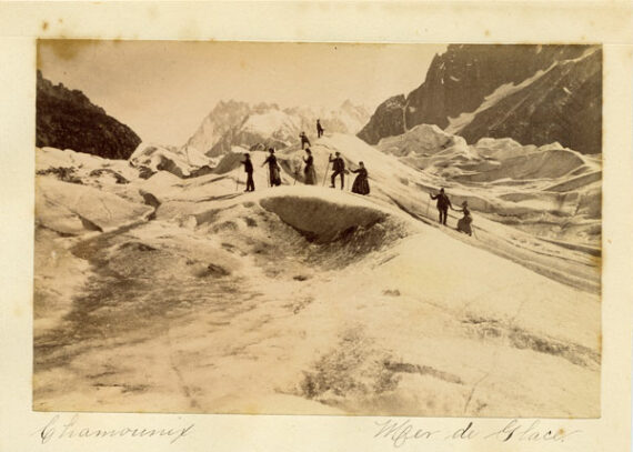 Joseph Tairraz :promenade sur la Mer de glace - Tirage albuminé - Photo Memory