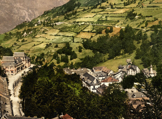 Eaux-Bonnes et son casino - Photochrome P.Z. - Détail