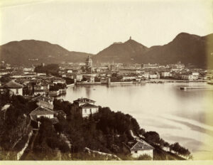 Panorama sur la ville de Côme - Tirage albuminé