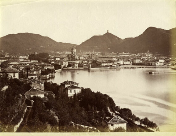 Panorama sur la ville de Côme - Tirage albuminé