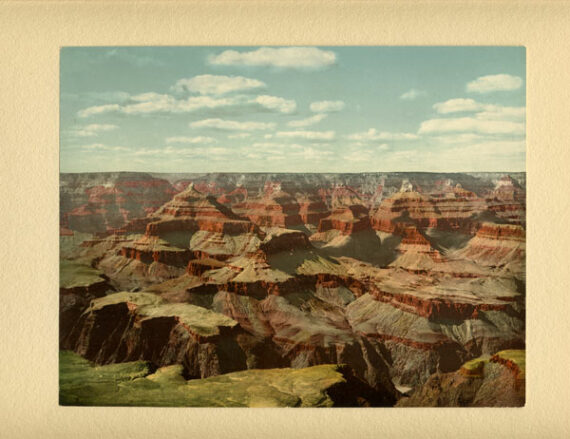 Panorama sur le Grand Canyon - Photochrome DPC - Montage carton