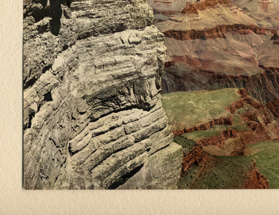 Vue sur le Grand Canyon - Photochrome PDC - Détail