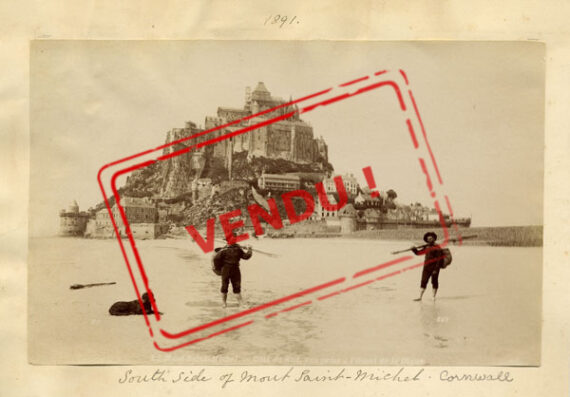 Pêcheurs du Mont Saint-Michel - Tirage albuminé contrecollé