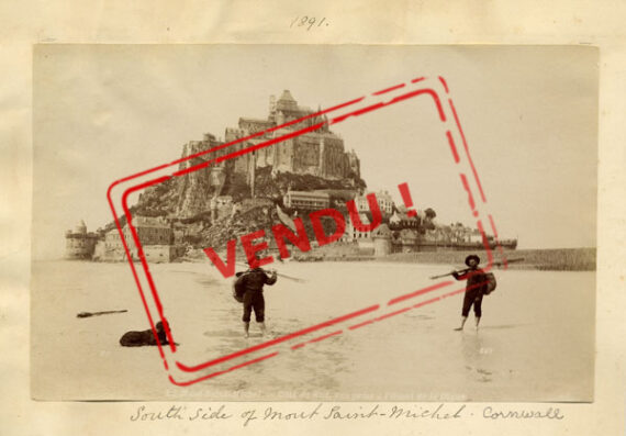 Pêcheurs du Mont Saint-Michel - Tirage albuminé contrecollé
