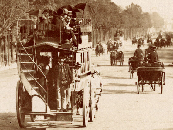Perspective des Champs-Elysées - Paris 1900 - Tirage albuminé - Détail