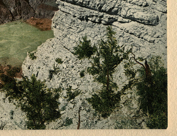 Vue sur le Bright Angel Canyon - Photochrome - Crédit
