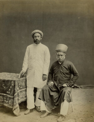 Inde : Marchands Parsis de Bombay - Tirage ancien albuminé - Photo Memory