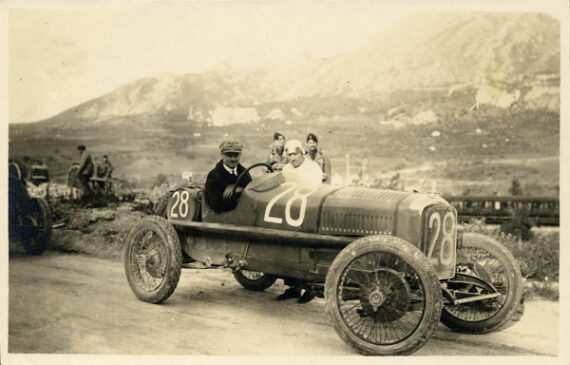 André Boillot et sa Peugeot 174 S, Targa Florio 1924 - Tirage argentique vintage | PHOTO MEMORY