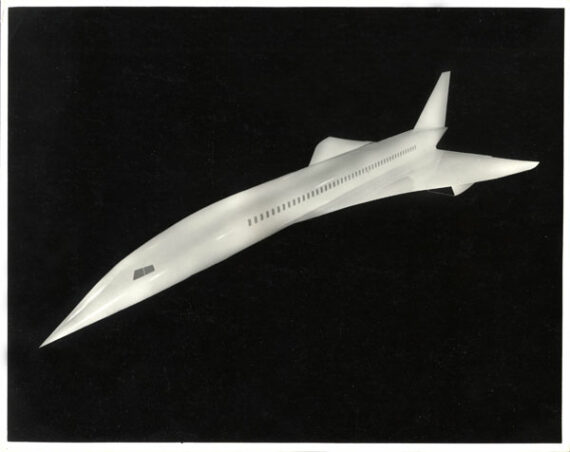 Maquette d'étude du Concorde, avant construction - Tirage argentique - Photo Memory