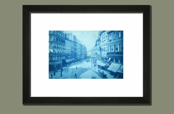 Rue Montmartre en fin de journée, sur cyanotype – Image 4