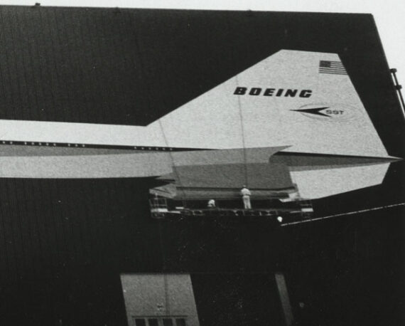 Boeing 2707 SST Supersonic par Cornell Capa - Détail du tirage argentique - Photo Memory