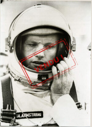 Neil Armstrong sur le départ pour Gemini 8 - Tirage argentique vintage | PHOTO MEMORY