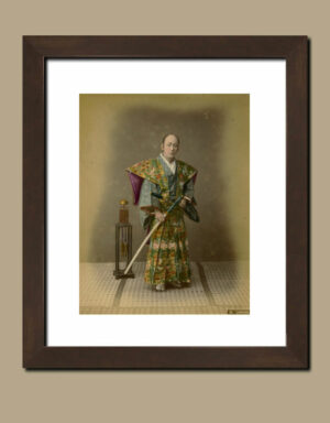 Tirage Albuminé Ancien - Geisha Du Japon - Aquarellé 26x20 Cm - Circa 1880