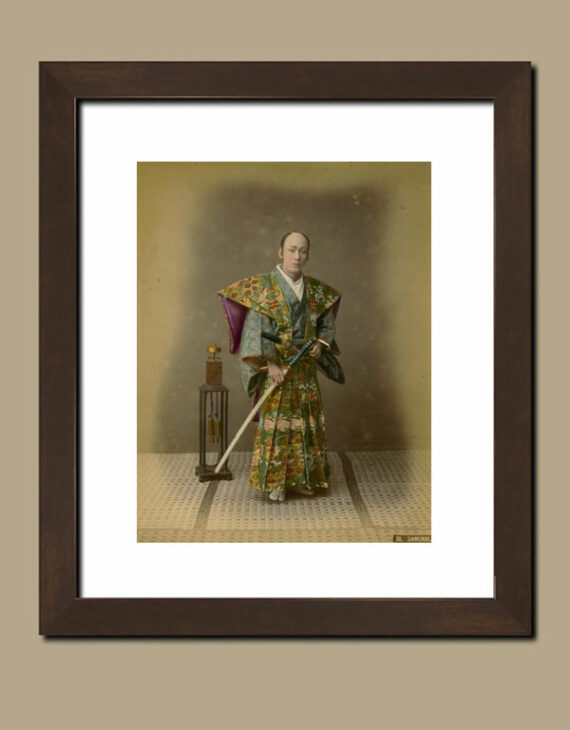 Portrait de Samouraï par Kusakabe Kimbei - Suggestion d'encadrement | PHOTO MEMORY