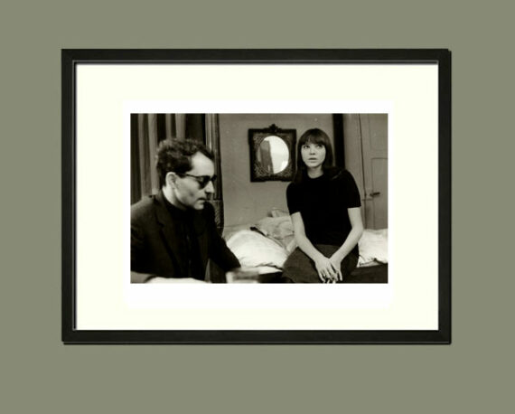 Jean-Luc Godard et Anna Karina par Giancarlo Botti - Suggestion d'encadrement du tirage | PHOTO MEMORY