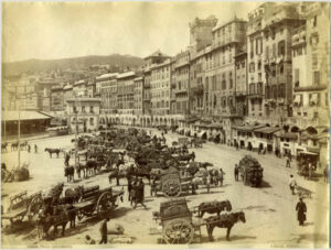Piazza Caricamento, Genova, Alfred Noack - Tirage albuminé | Photo Memory