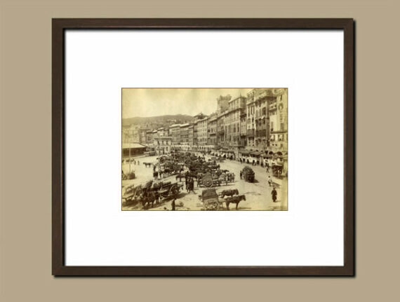 Piazza Caricamento, Genova, Alfred Noack - Suggestion d'encadrementl | Photo Memory