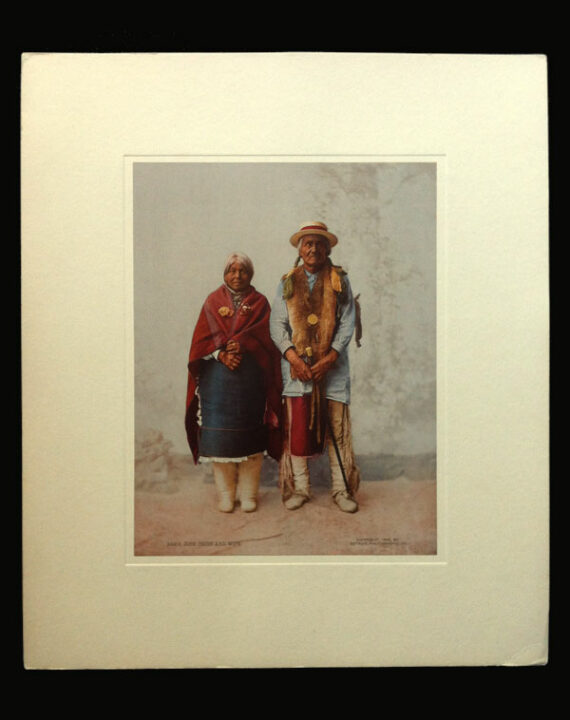 Jose Jesus and Wife par William Henry jackson - Photochrome sur son carton d'origine - Photo Memory