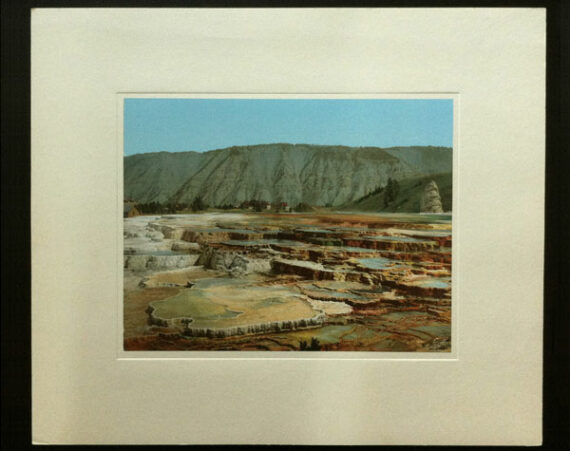 Photochrome 53222 Hymen Terrace, Yellowstone National Park - Montage sur cartonnage d'origine - Photo Memory