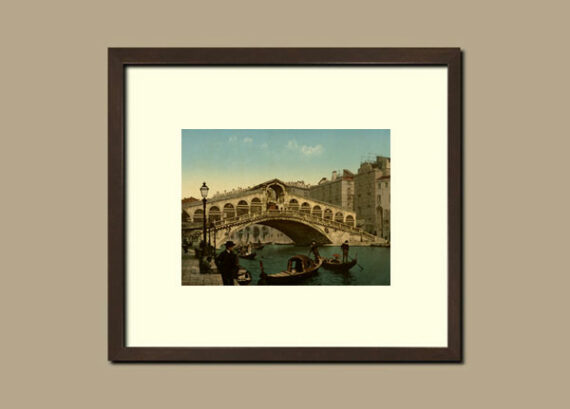 Photochrome : pont du Rialto, Venise - Photo Memory