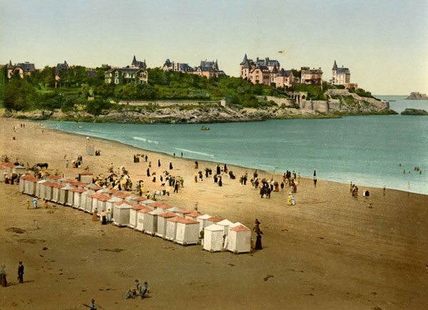 Photochrome 9800. P.Z. - Dinard. La plage