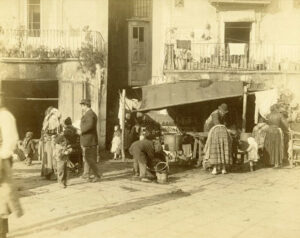 Vieux Naples : scène de genre par Giorgio Sommer - Tirage albuminé - Photo Memory
