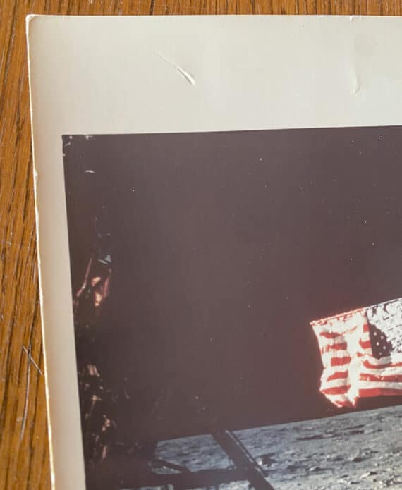 Apollo 11 : Buzz Aldrin pose sur la Lune - Tirage vintage de la NASA - Nasa AS11-40-5875 - Détail