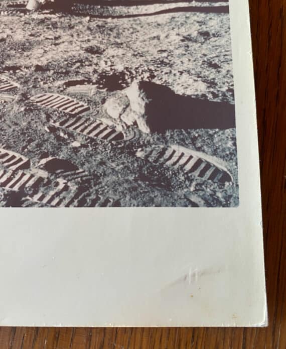 Apollo 11 : Buzz Aldrin pose sur la Lune - Tirage vintage de la NASA - Nasa AS11-40-5875 - Détail