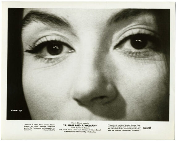 Le regard d'Anouk Aimée dans Un Homme et une Femme de Claude Lelouche - Tirage original vintage