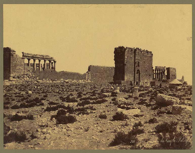 Felix Bonfils - N°386 - Vue générale du temple - Palmyre - Tirage albuminé, 1870-1880 - Source : Library of Congress