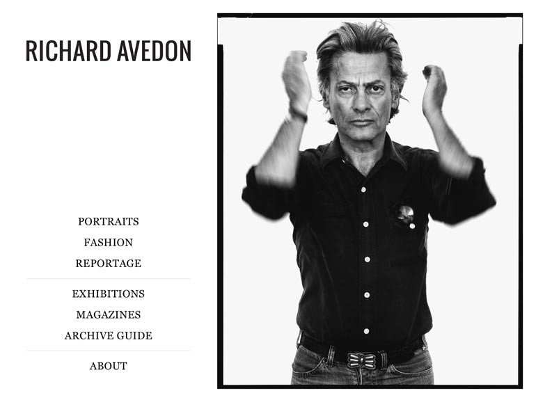 Appli Richard Avedon pour iPad - Capture d'écran