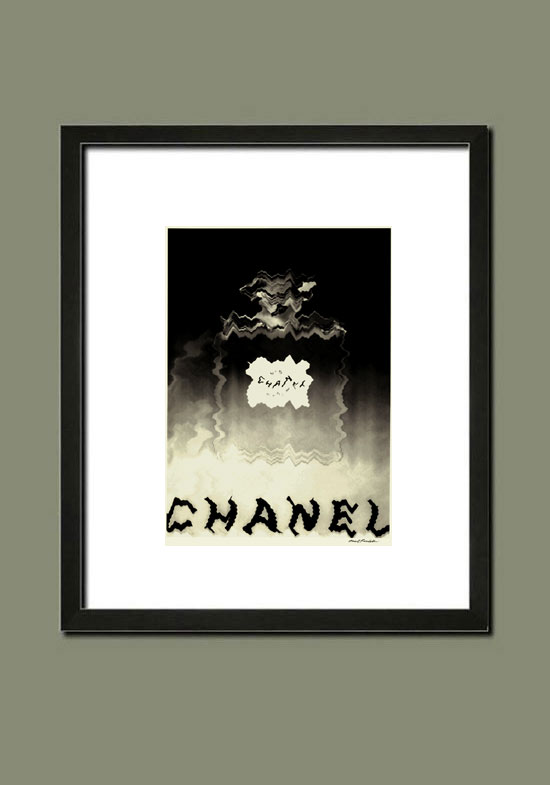 Parfum Chanel N°5, étude publicitaire de Paul Facchetti - Suggestion d'encadrement