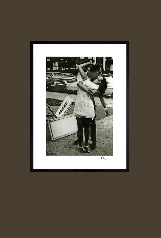 Le baiser de Washington Square, par Isi Veleris - Suggestion d'encadrement.