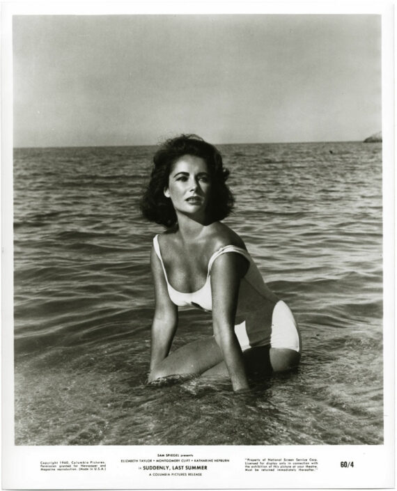 Elizabeth Taylor, nymphe du film Soudain, l'été dernier -Tirage argentique d'époque, 1959 - Photo Memory