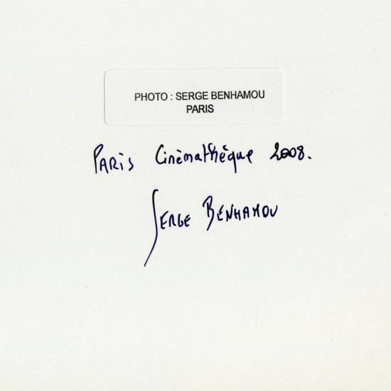 Dennis Hopper sous le regard de Dennis Hopper, par Serge Benhamou - Signature et date au dos de la photographie.