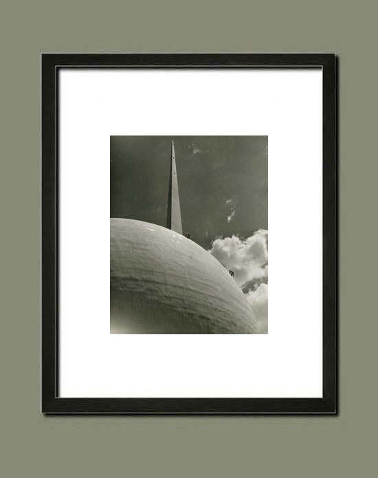 Périsphère et Trylon, exposition universelle de New York de 1939 - Suggestion d'encadrement.