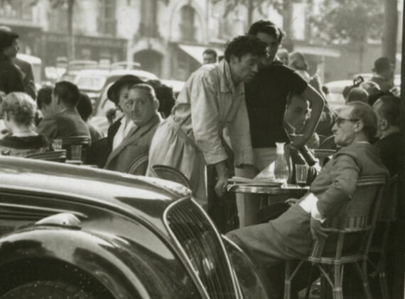 Café de Flore, 1950 : en terrasse - Détail