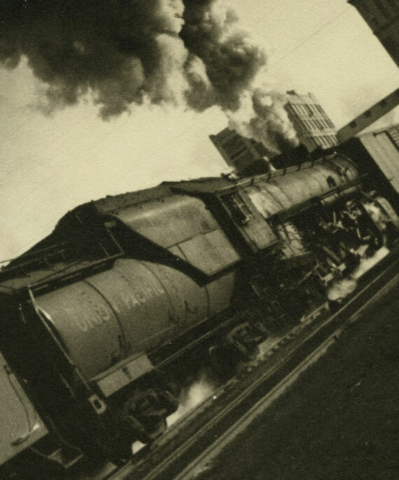 Le train de marchandises de l'Union Pacific, par Louis Thayer - Détail de la Mountain 1 4-8-2