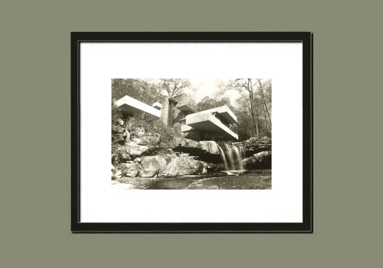 Fallingwater de Frank Lloyd Wright, - Suggestion d'encadrement de la photographie