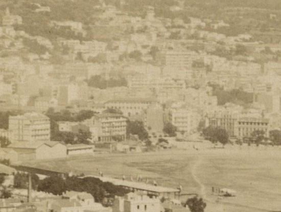 Alger : panorama depuis le quartier Mustapha, début XXe - Détail du tirage albuminé, début XXe