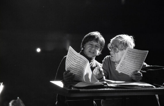 Michel Portal et Gil Evans, par José Nicolas, 1985 - Tirage argentique sur papier baryté, numéroté, signé - Photo Memory