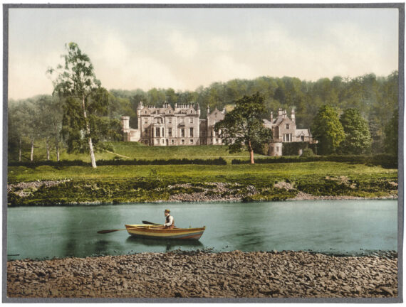 Le château d'Abbotsford en Ecosse - Photochrome d'époque, c. 1900 - Photo Memory