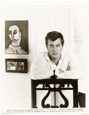 Tony Curtis, portrait dans sa maison, 1959 - tirage argentique d'époque - Photo Memory