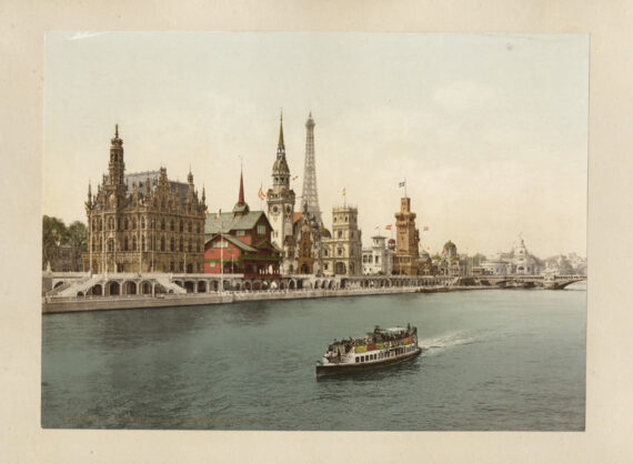 Palais des Nations, photochrome de l'exposition universelle 1900, Paris - Photo Memory
